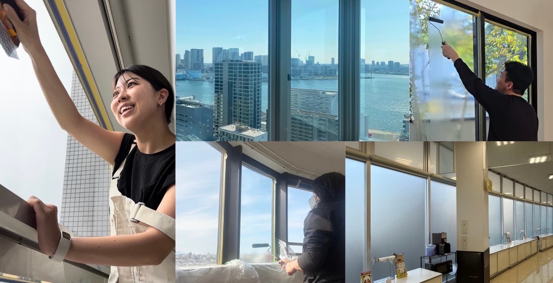 小平市の窓ガラスコーティング施工イメージ