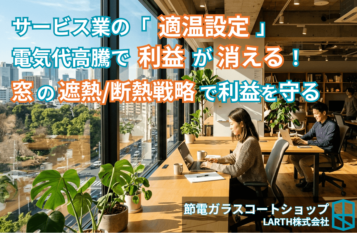 冷房を強めると利益が消える?電気代高騰と「客商売の適温」を両立する窓の遮熱戦略のサムネイル画像